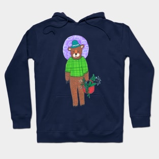 Bear With Flowers Hoodie